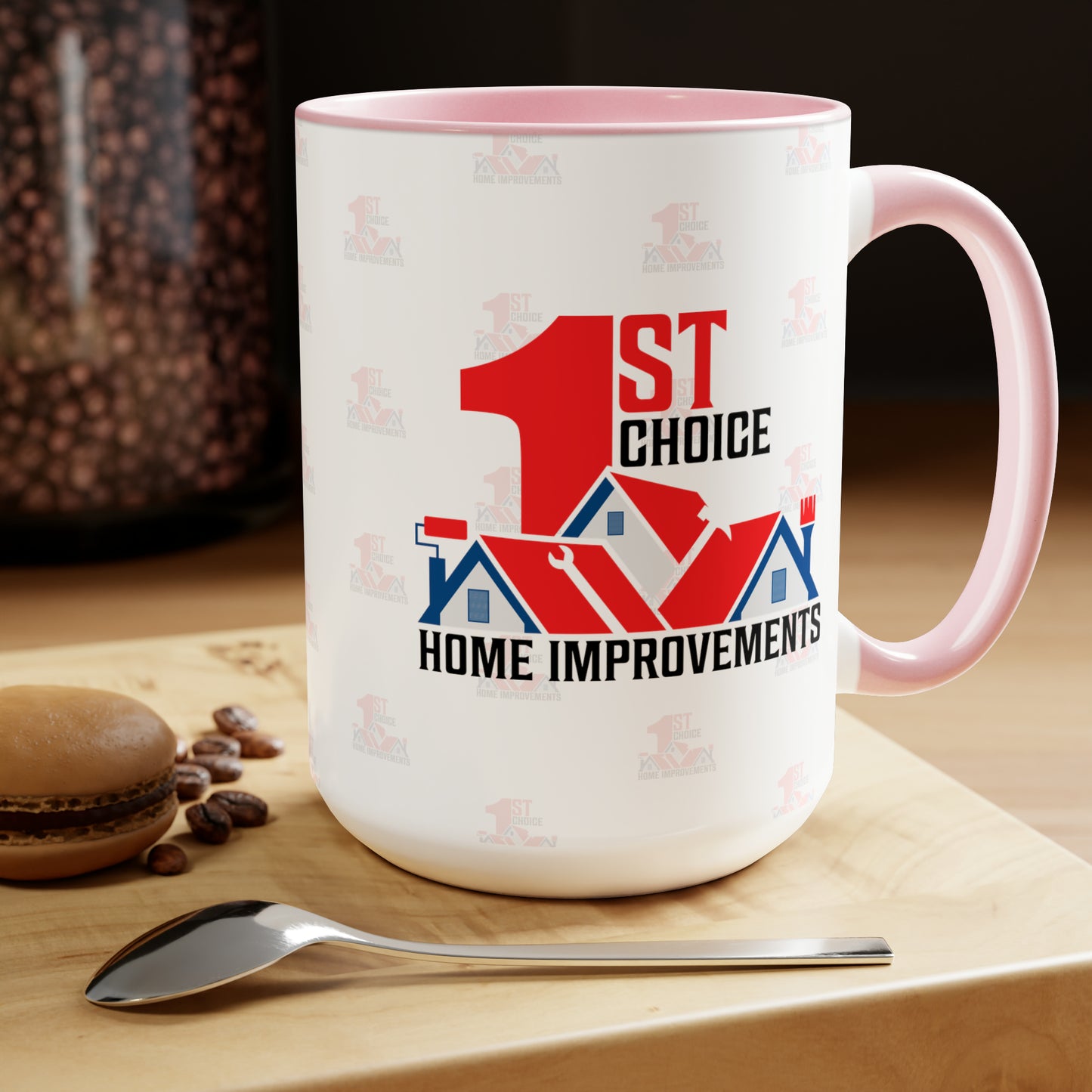 1st Choice Alternative Logo Two-Tone Coffee Mugs, 15oz