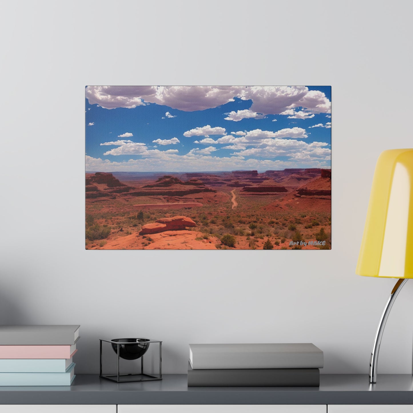 Americana-inspired desert landscape art
