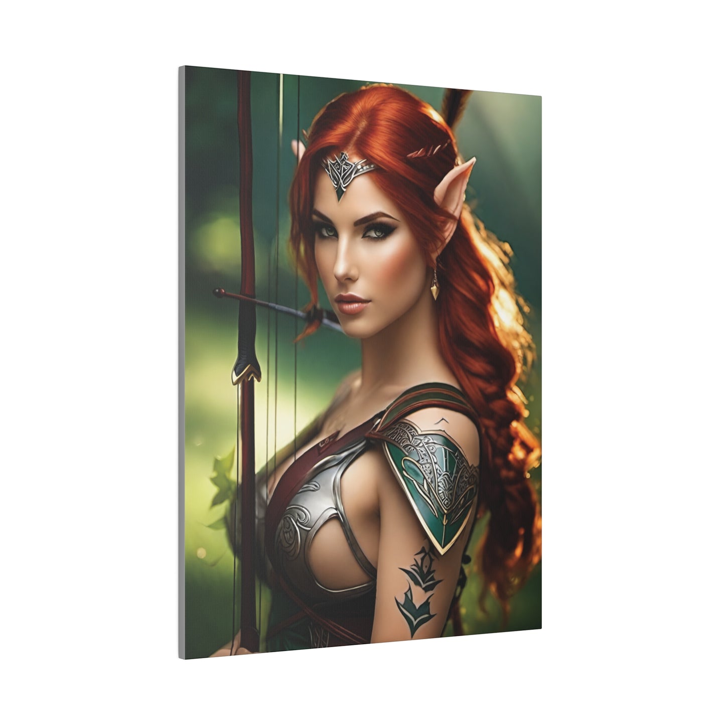 Red-haired elf with archery gear