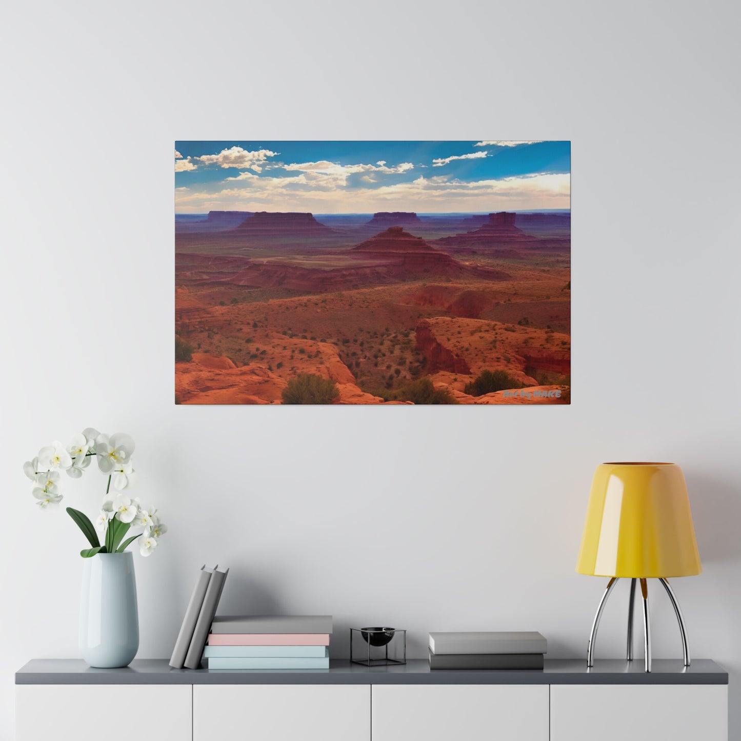 Scenic canvas of desert monoliths