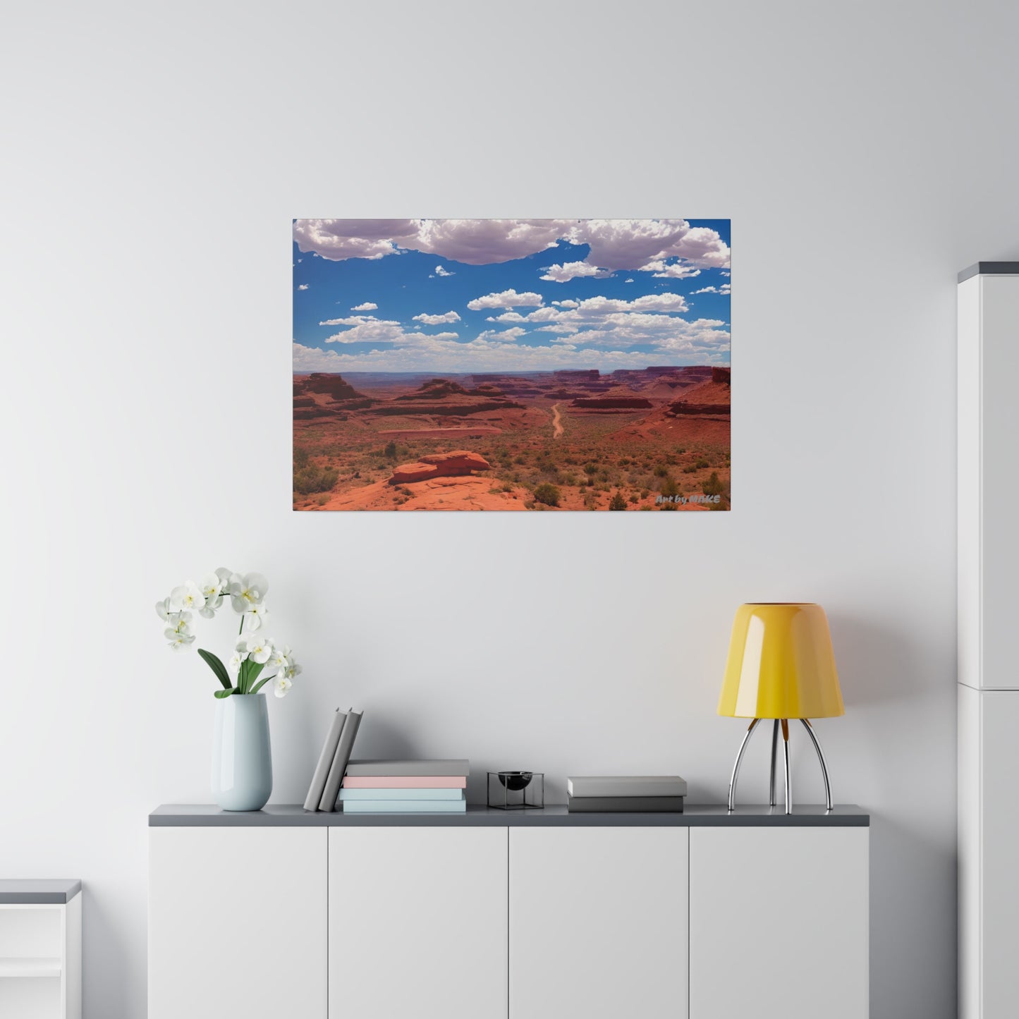 Scenic desert vista in vibrant hues
