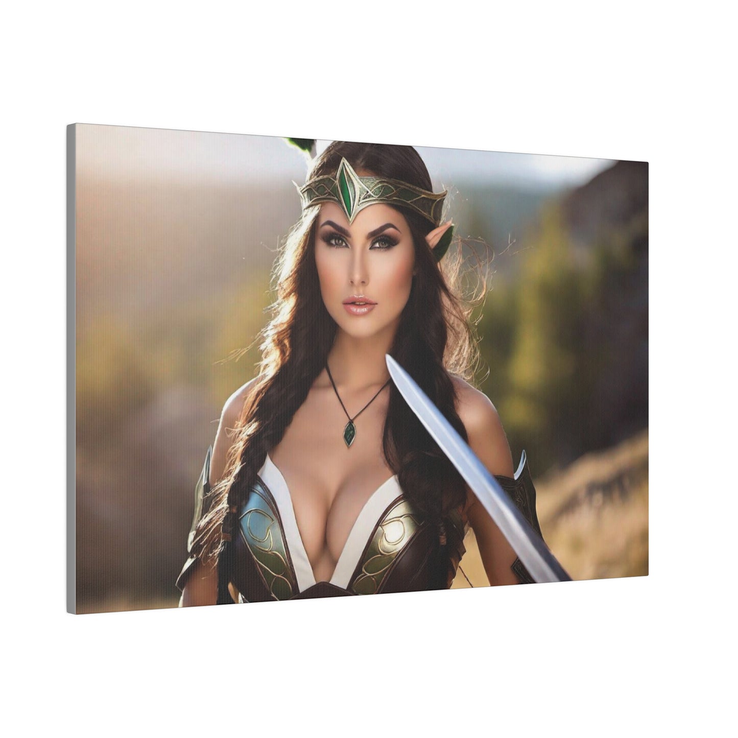 Powerful female warrior digital painting