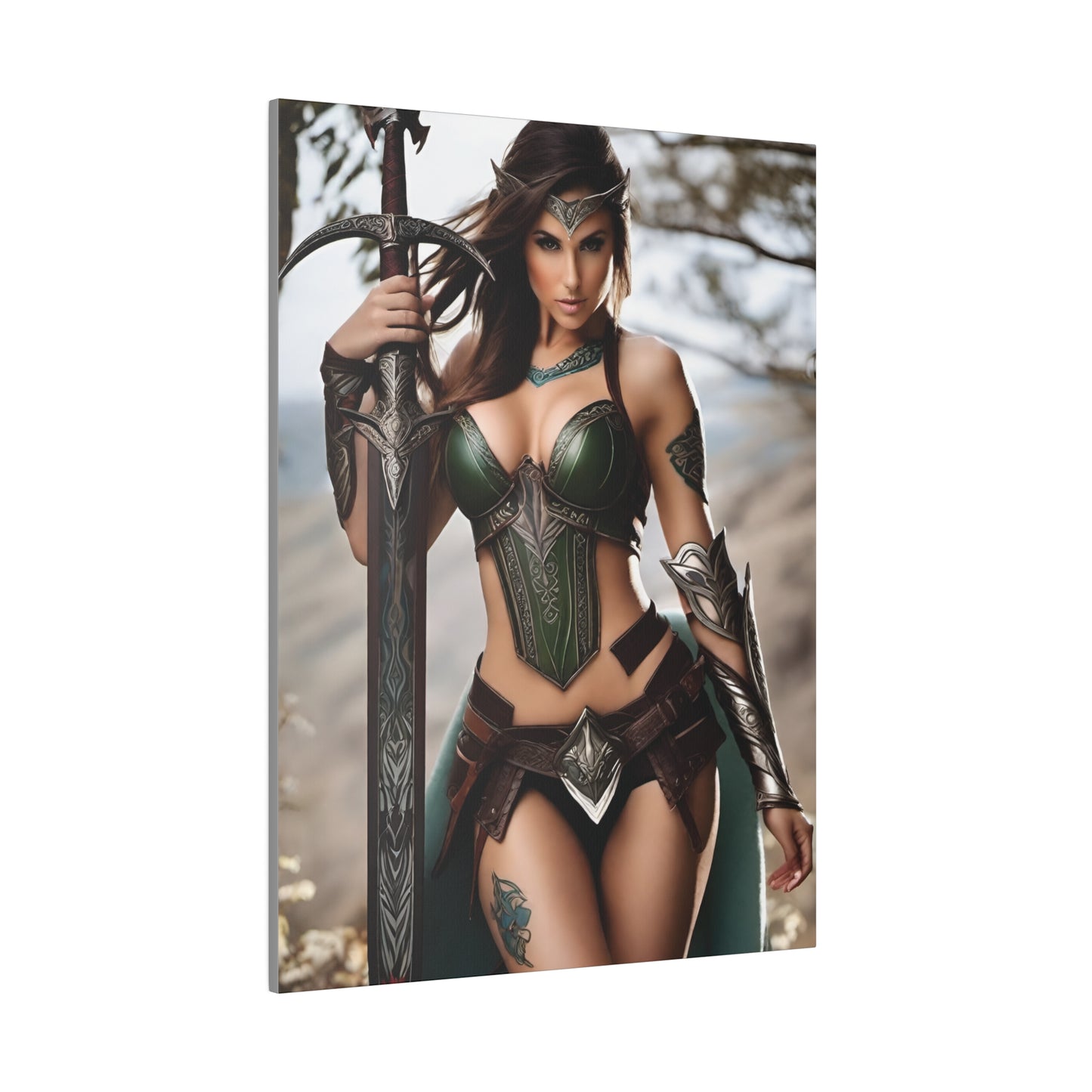 Warrior woman with two-handed blade