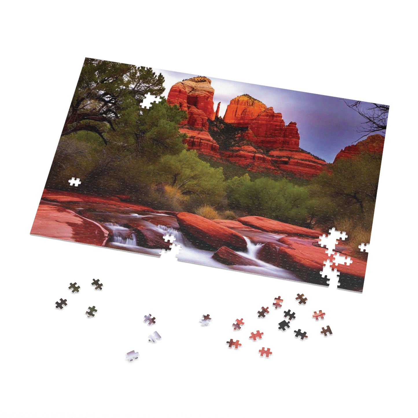 Puzzle pieces of Red Rock landscape