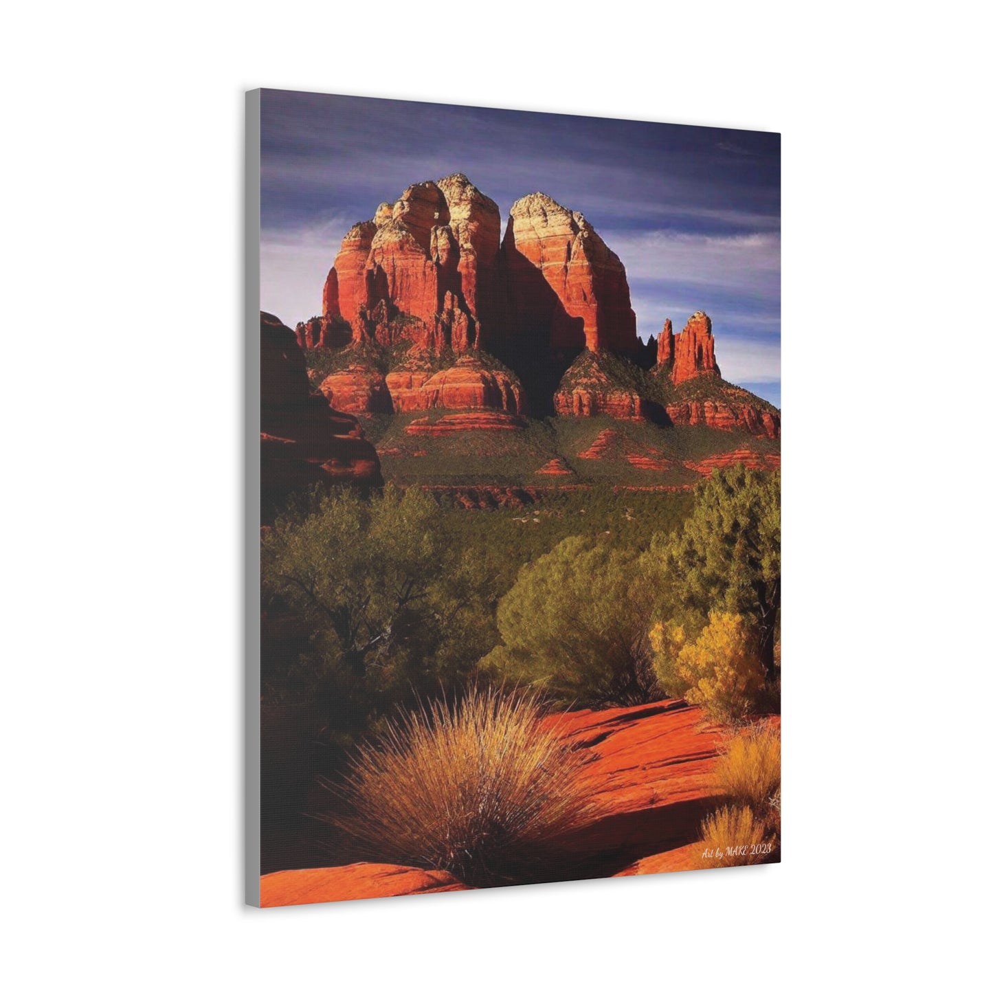 Red rock pinnacle reaching upward
