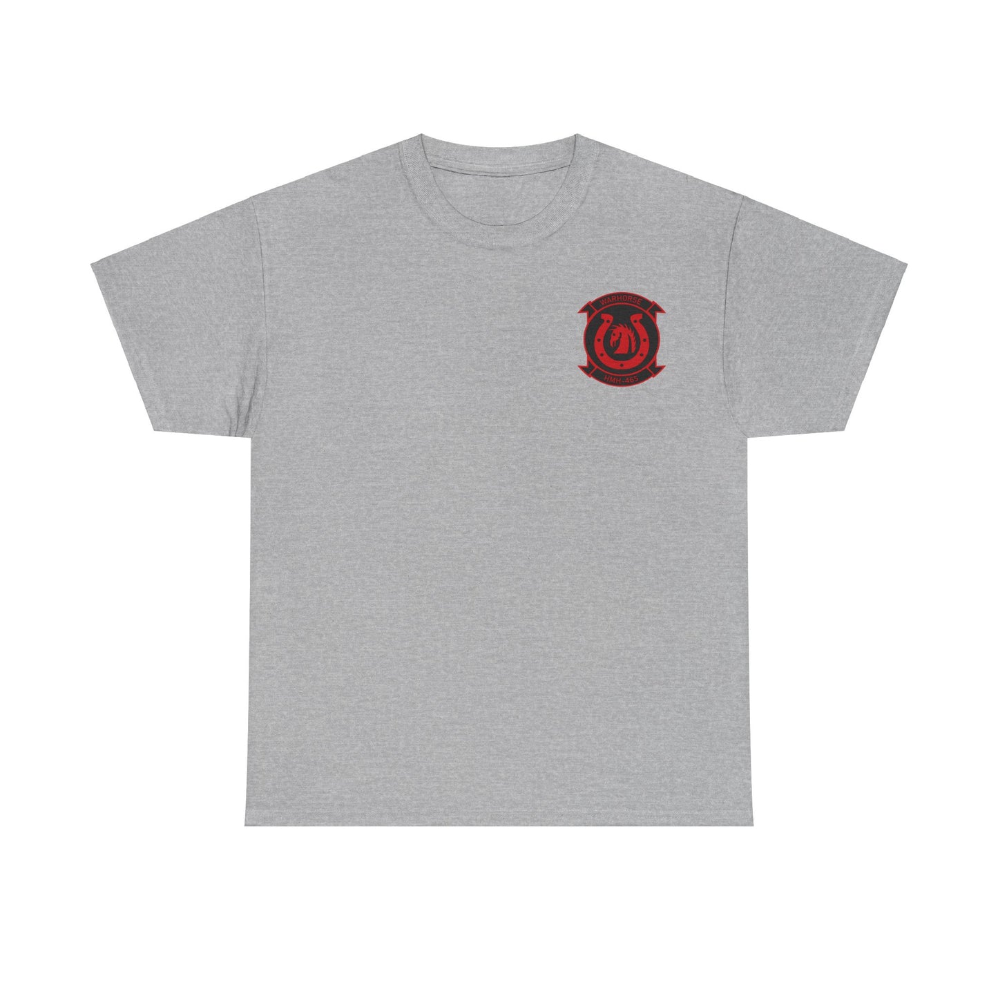 Warhorse logo close-up on soft cotton fabric