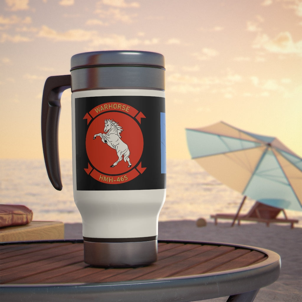 Dark Grey HMH-465 Stainless Steel Travel Mug with Handle, 14oz