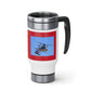 Dark Grey HMH-465 Stainless Steel Travel Mug with Handle, 14oz