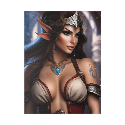 Digital art of beautiful elvin woman