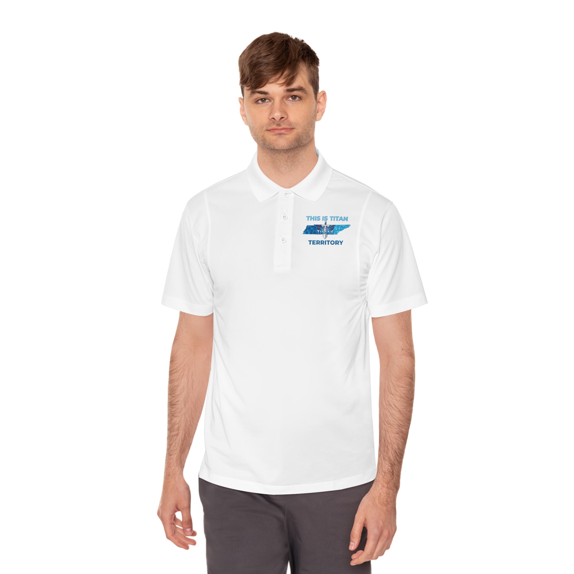 Fan wearing This Is Titan Territory polo