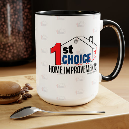 1st Choice Inc Two-Tone Coffee Mugs, 15oz
