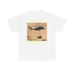 Back view of t-shirt with helicopter graphic