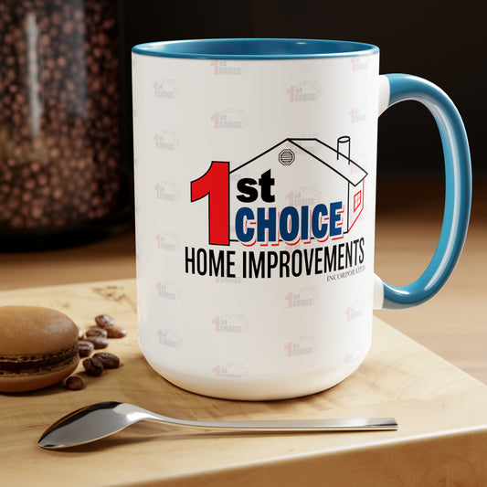 1st Choice Inc Two-Tone Coffee Mugs, 15oz