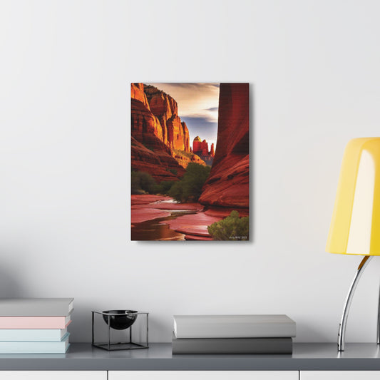 Sunlight filtering through canyon