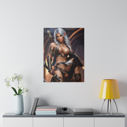 Elf woman with intricate armor details