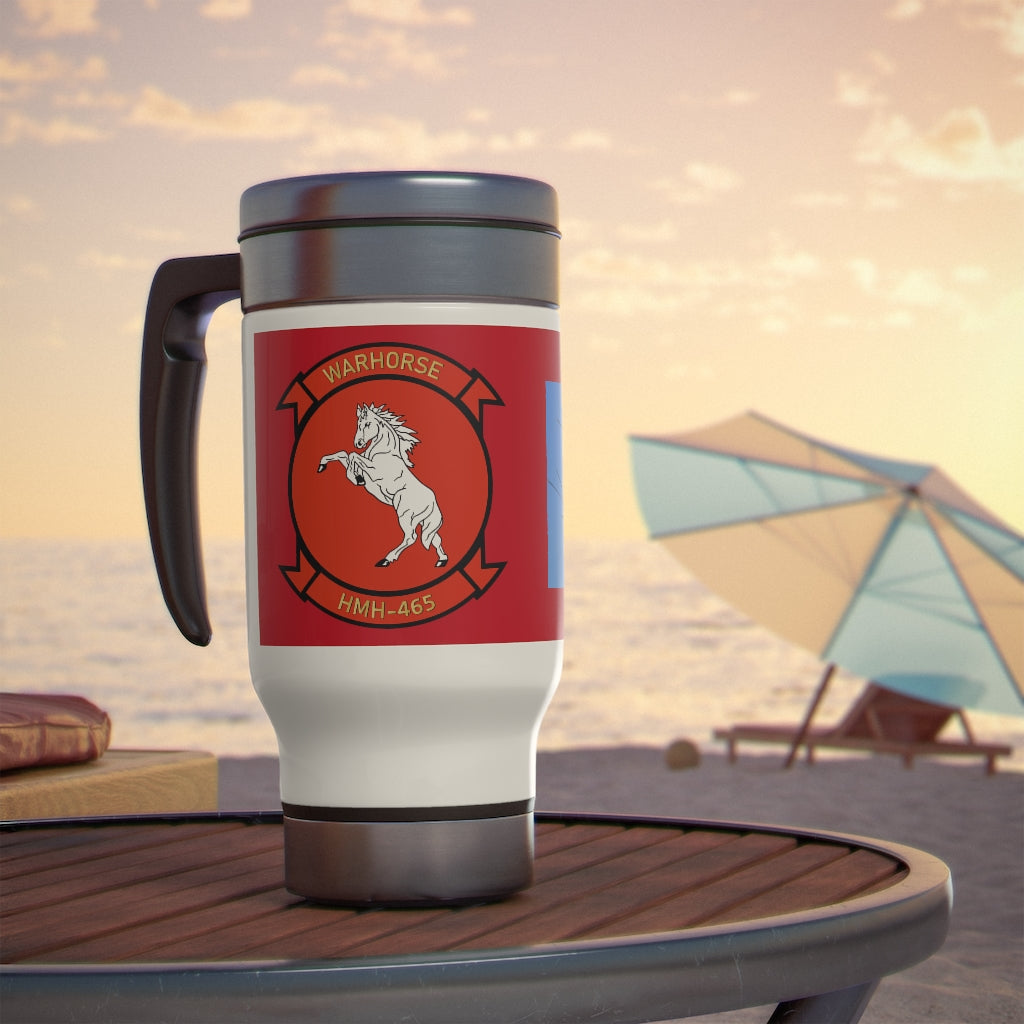 Dark Grey HMH-465 Stainless Steel Travel Mug with Handle, 14oz