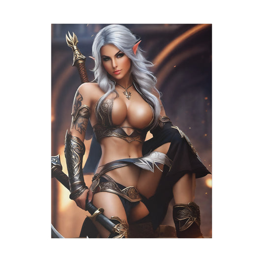 Digital art of healthy elf warrior