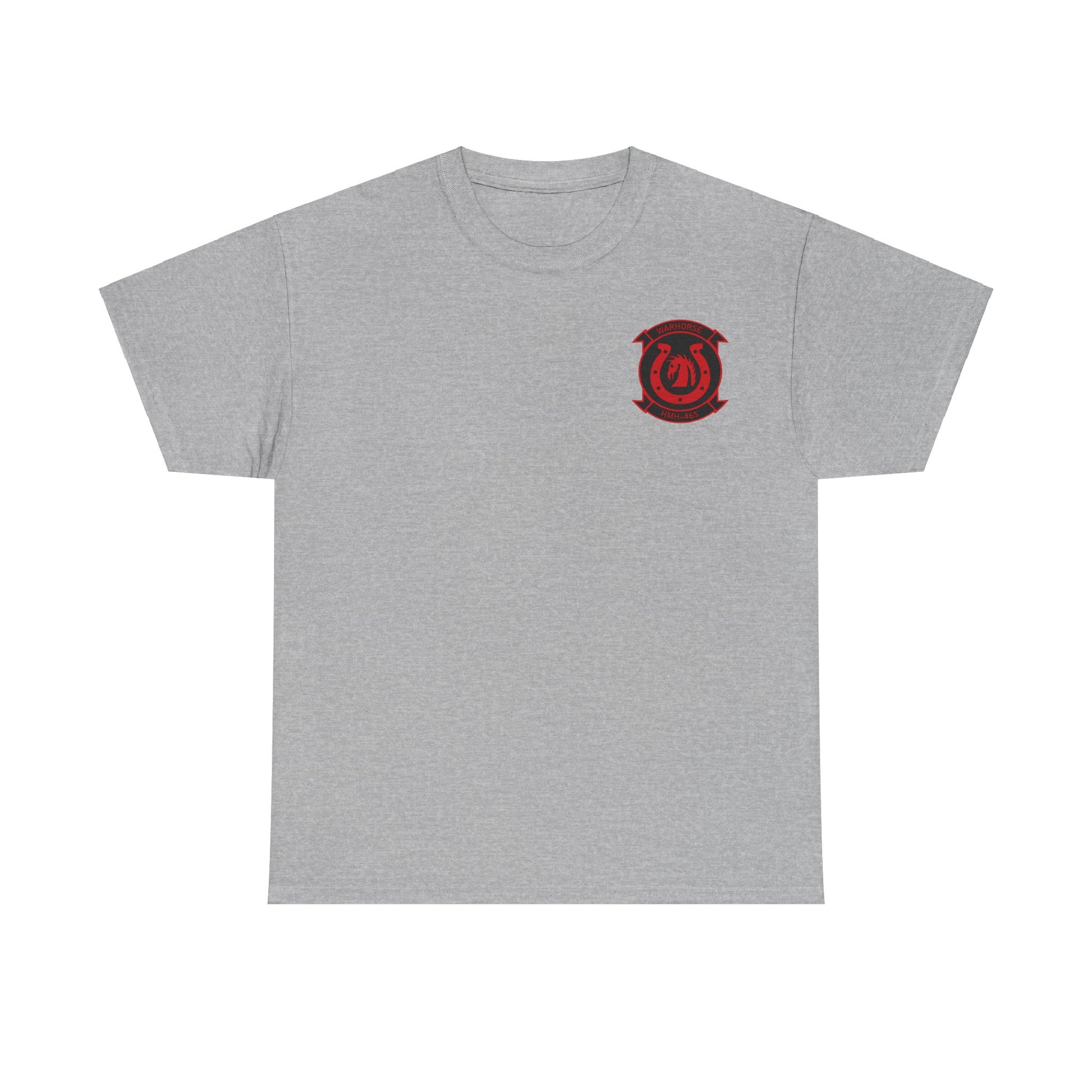Warhorse logo close-up on soft cotton fabric