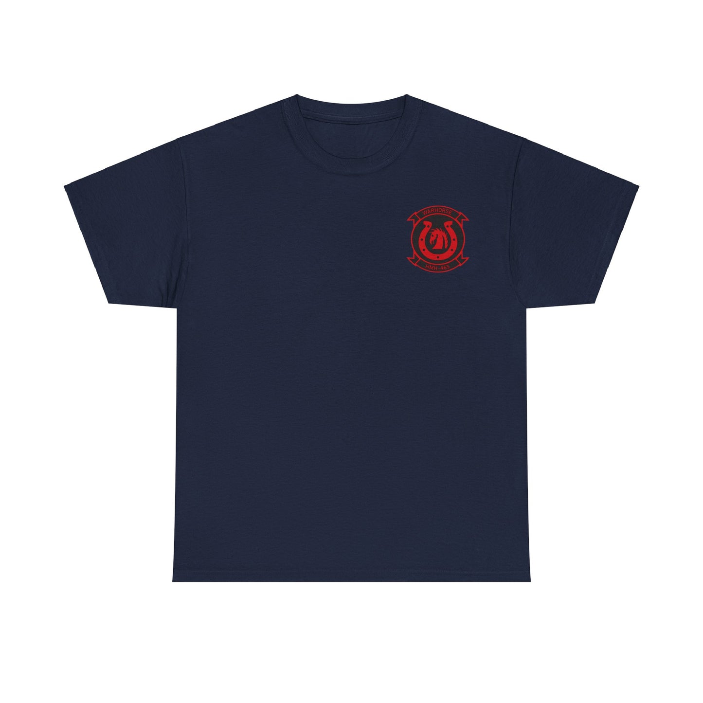 T-shirt featuring USMC Warhorse and mission desig