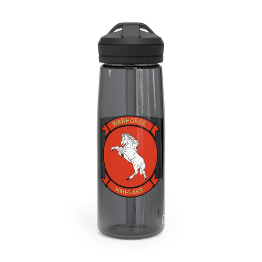 HMH-465 logo on CamelBak water bottle.