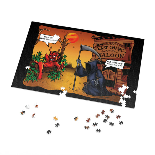 Last Chance Saloon jigsaw puzzle with Wild West them